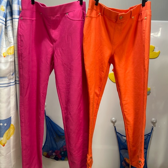 Michael Kors Pants - MK used pink size L MK used orange pants size L
